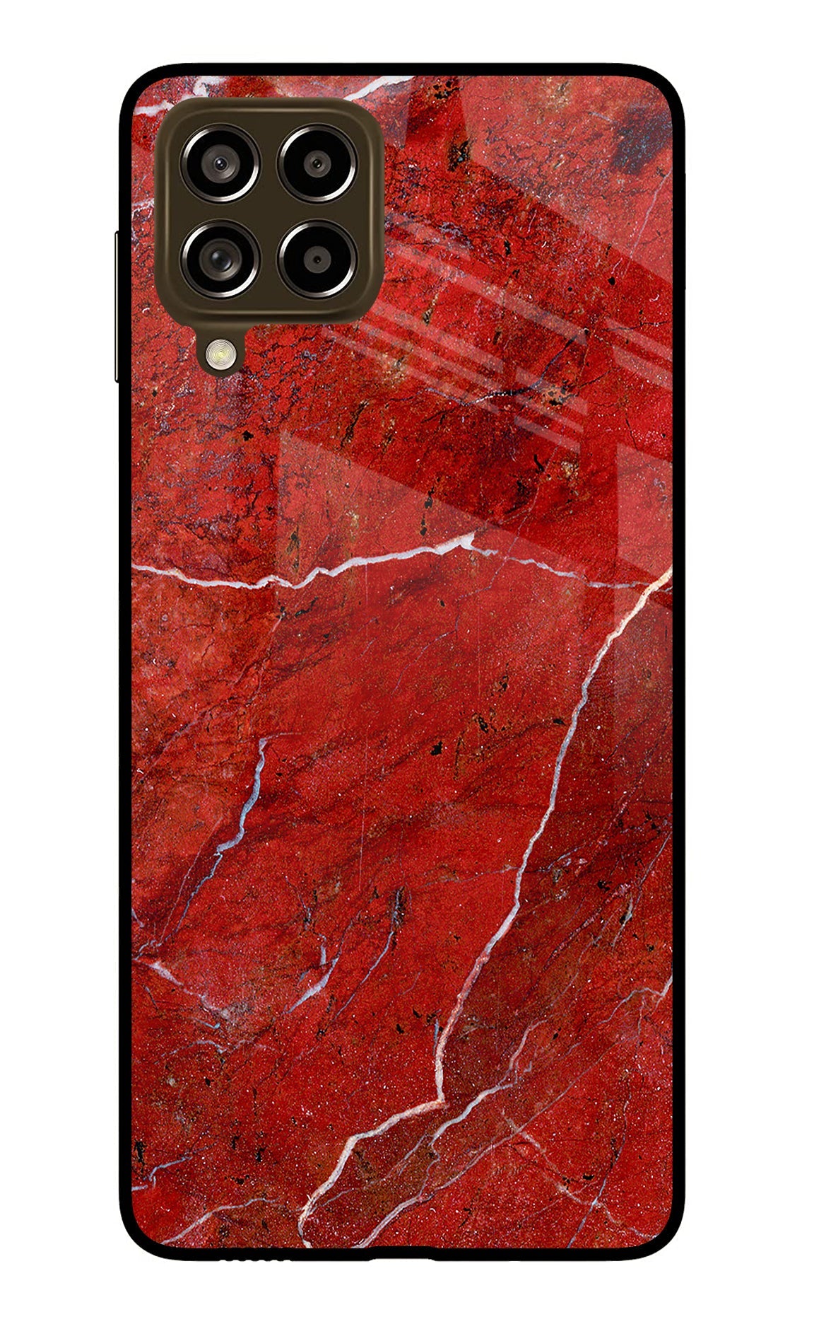 Red Marble Design Samsung M53 5G Glass Case