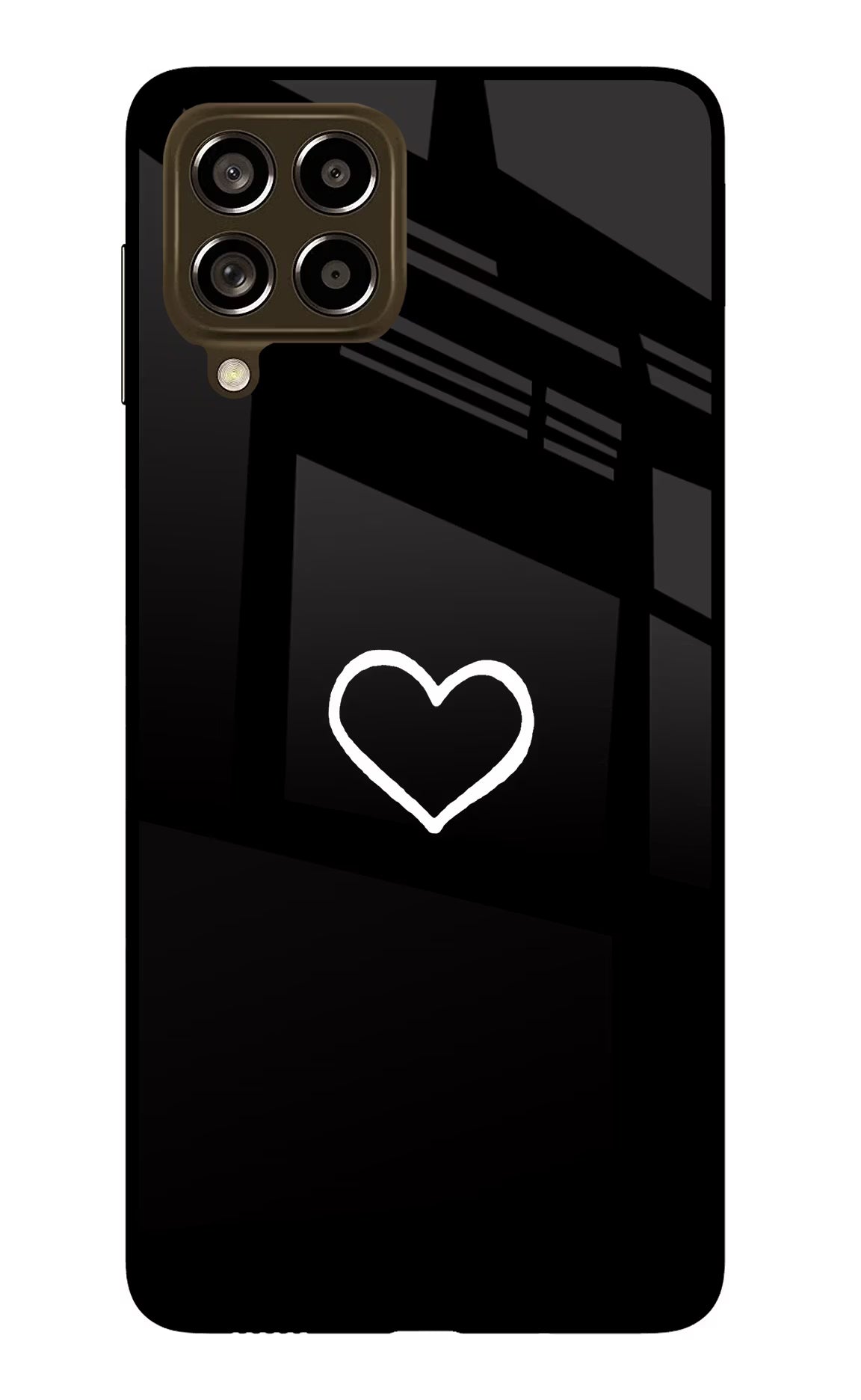Heart Samsung M53 5G Glass Case Back Cover by Casekaro