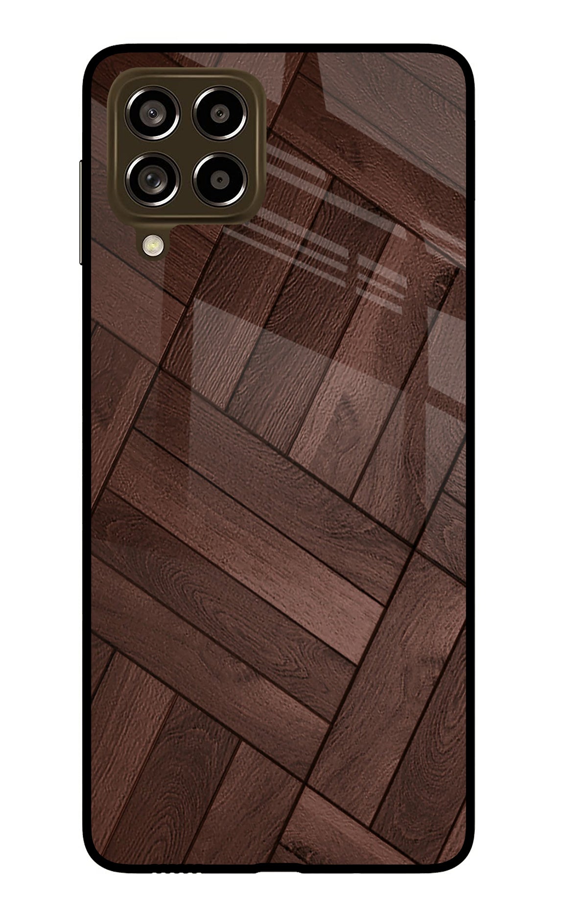 Wooden Texture Design Samsung M53 5G Glass Case