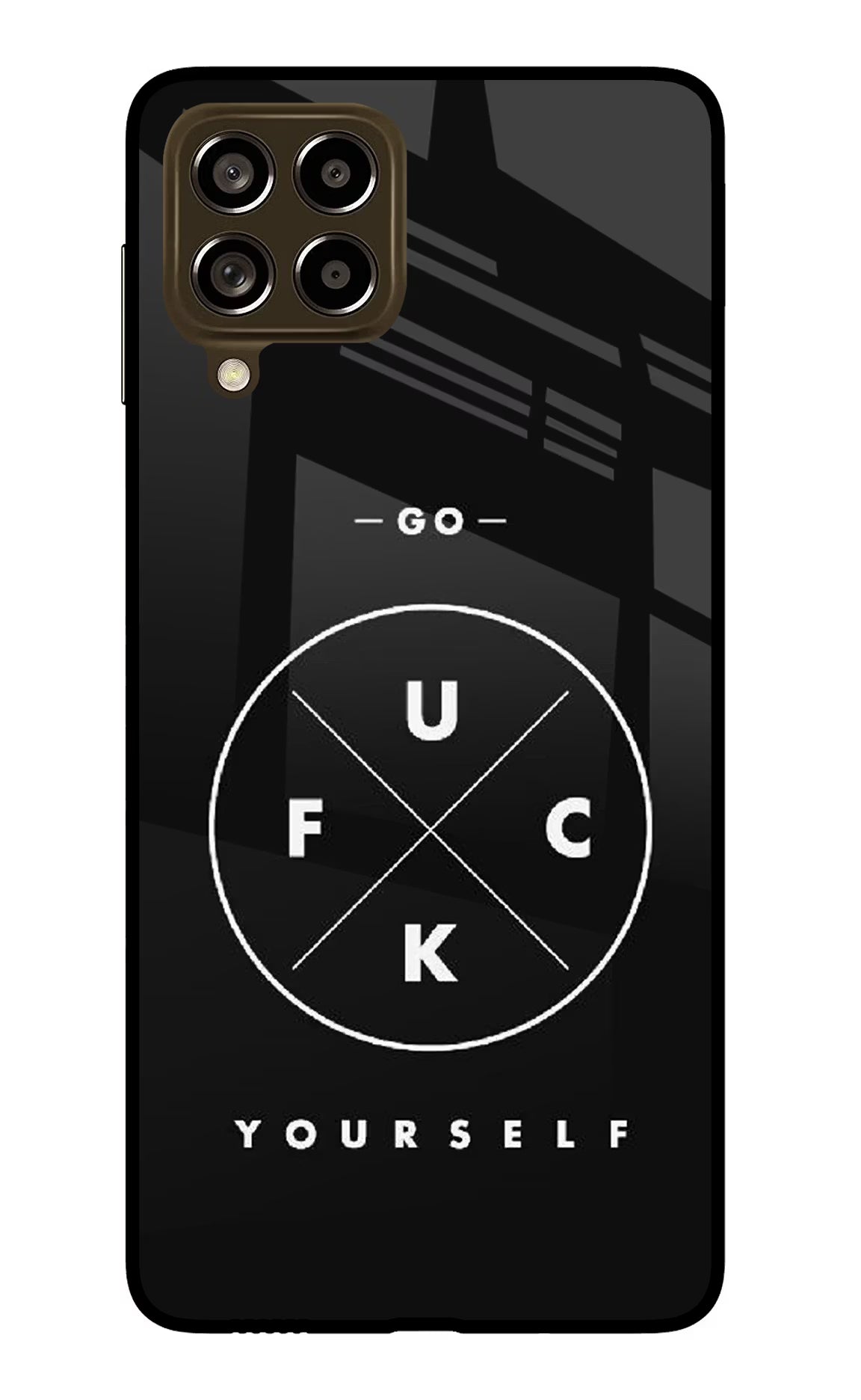 Go Fuck Yourself Samsung M53 5G Glass Case Back Cover by Casekaro