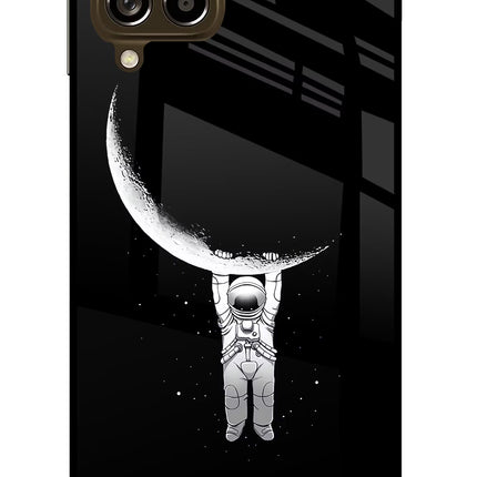 Moon Space Samsung M53 5G Glass Case Back Cover by Casekaro