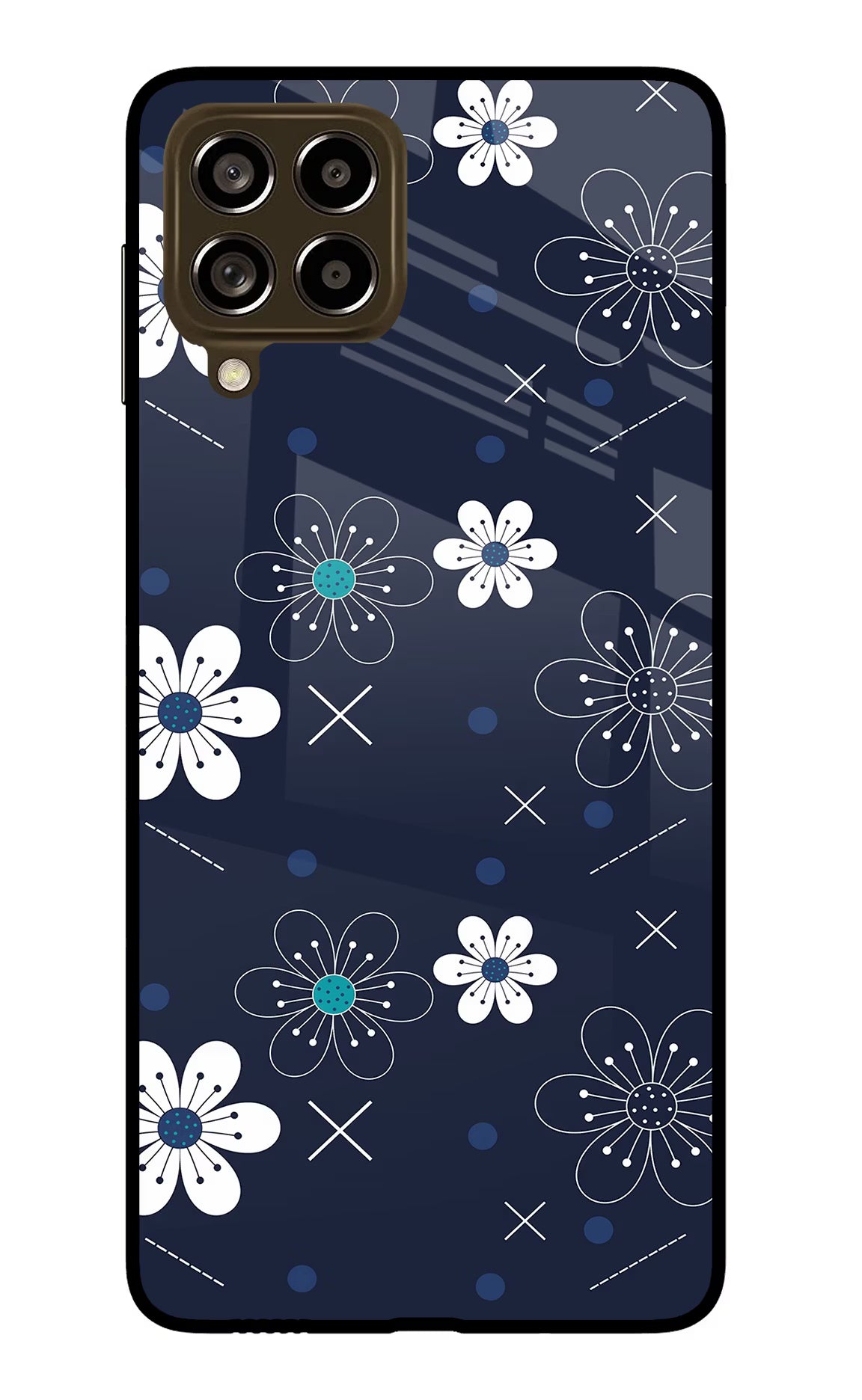 Flowers Samsung M53 5G Glass Case