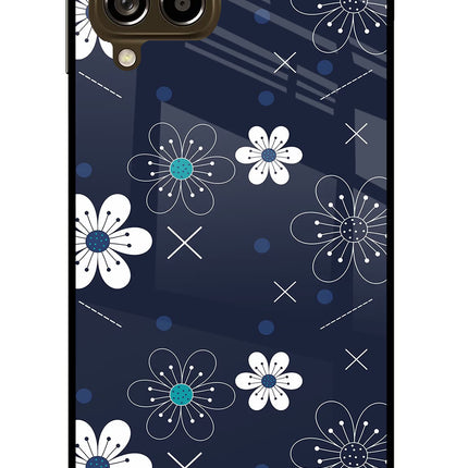 Flowers Samsung M53 5G Glass Case Back Cover by Casekaro