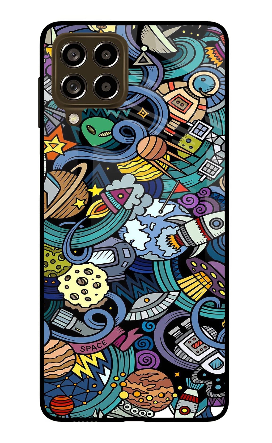 Space Abstract Samsung M53 5G Glass Case