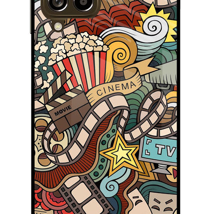 Cinema Abstract Samsung M53 5G Glass Case Back Cover by Casekaro