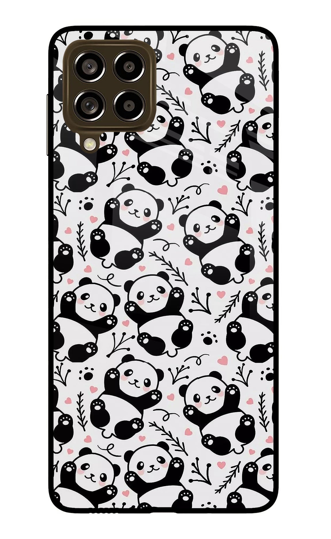 Cute Panda Samsung M53 5G Glass Case