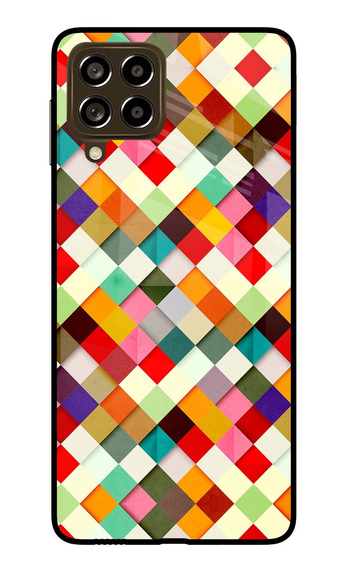 Geometric Abstract Colorful Samsung M53 5G Glass Case