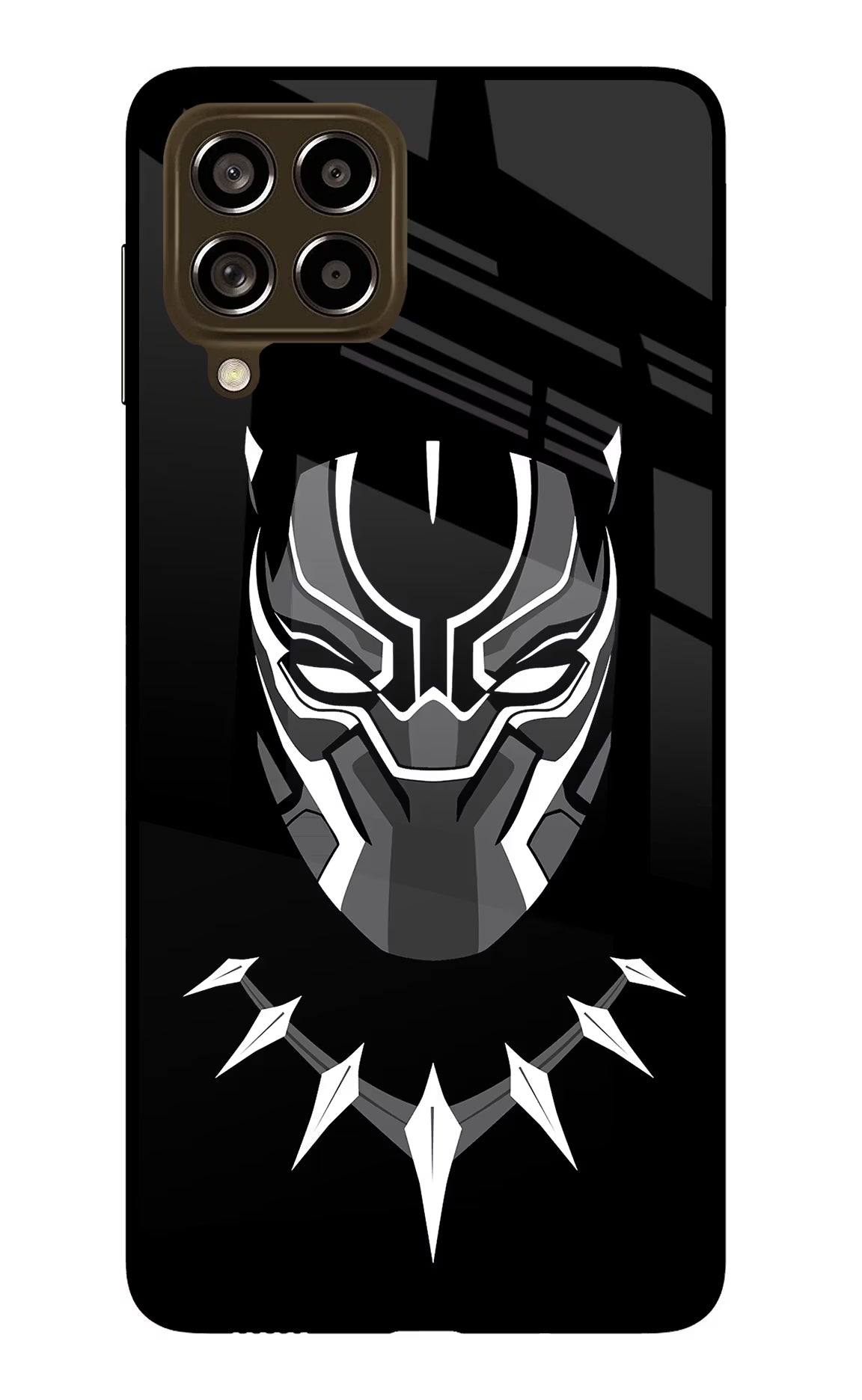 Black Panther Samsung M53 5G Glass Case Back Cover by Casekaro