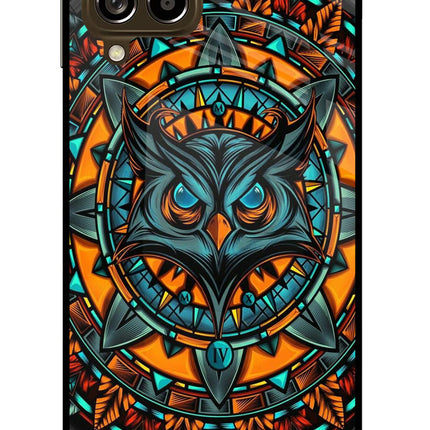 Angry Owl Art Samsung M53 5G Glass Case