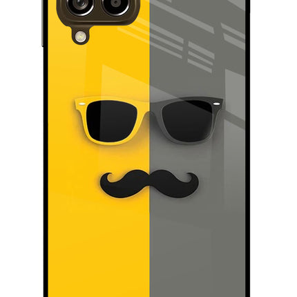 Sunglasses with Mustache Samsung M53 5G Glass Case