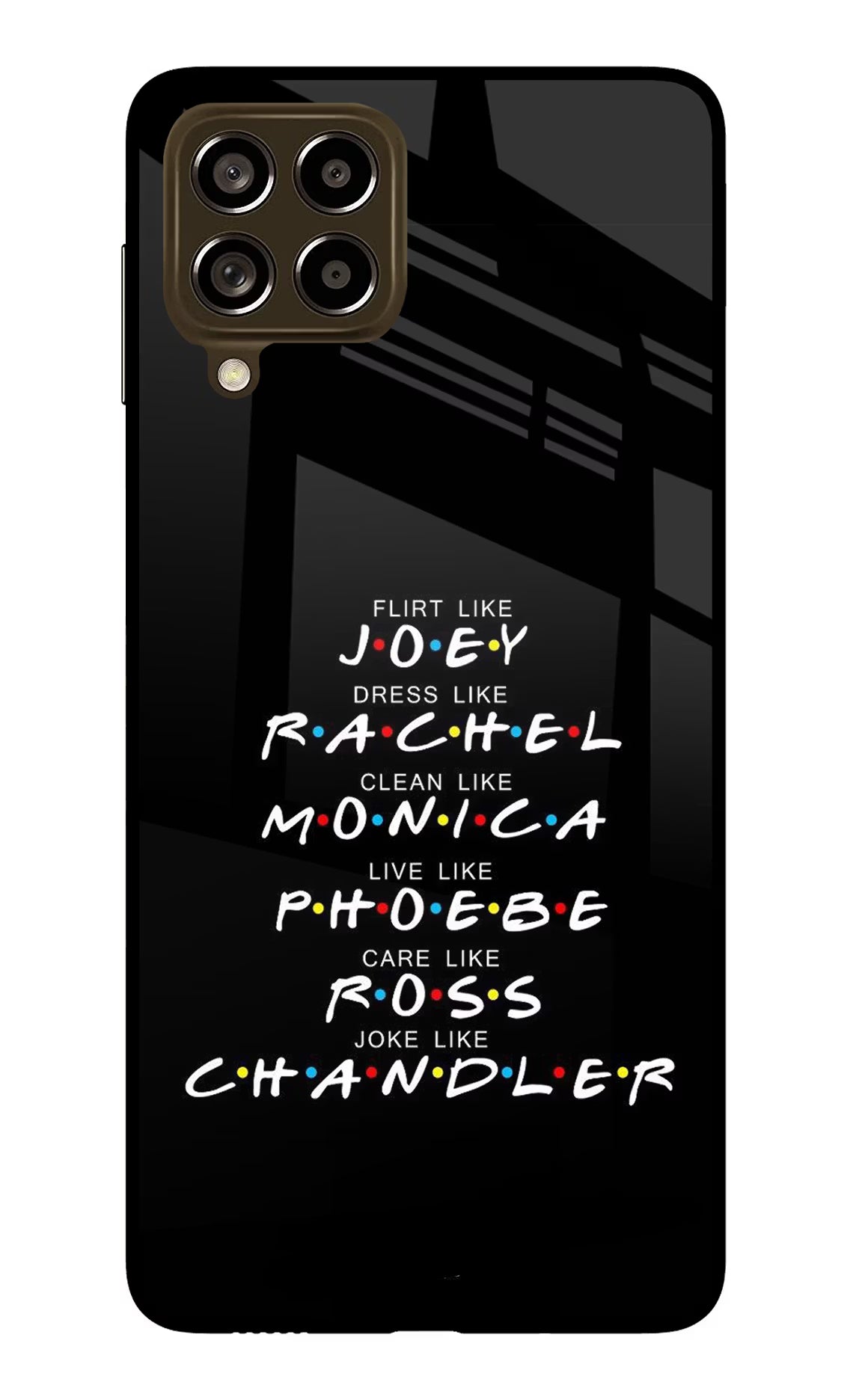 FRIENDS Character Samsung M53 5G Glass Case Back Cover by Casekaro