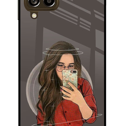 Selfie Queen Samsung M53 5G Glass Case Back Cover by Casekaro