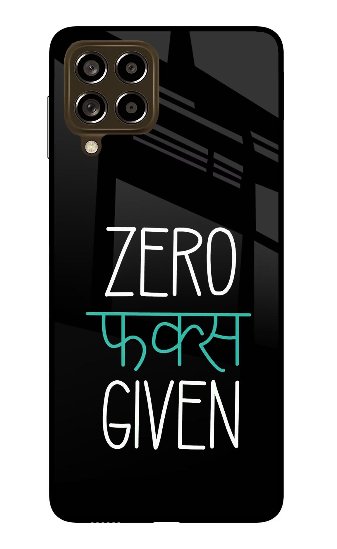 Zero Fucks Given Samsung M53 5G Glass Case Back Cover by Casekaro