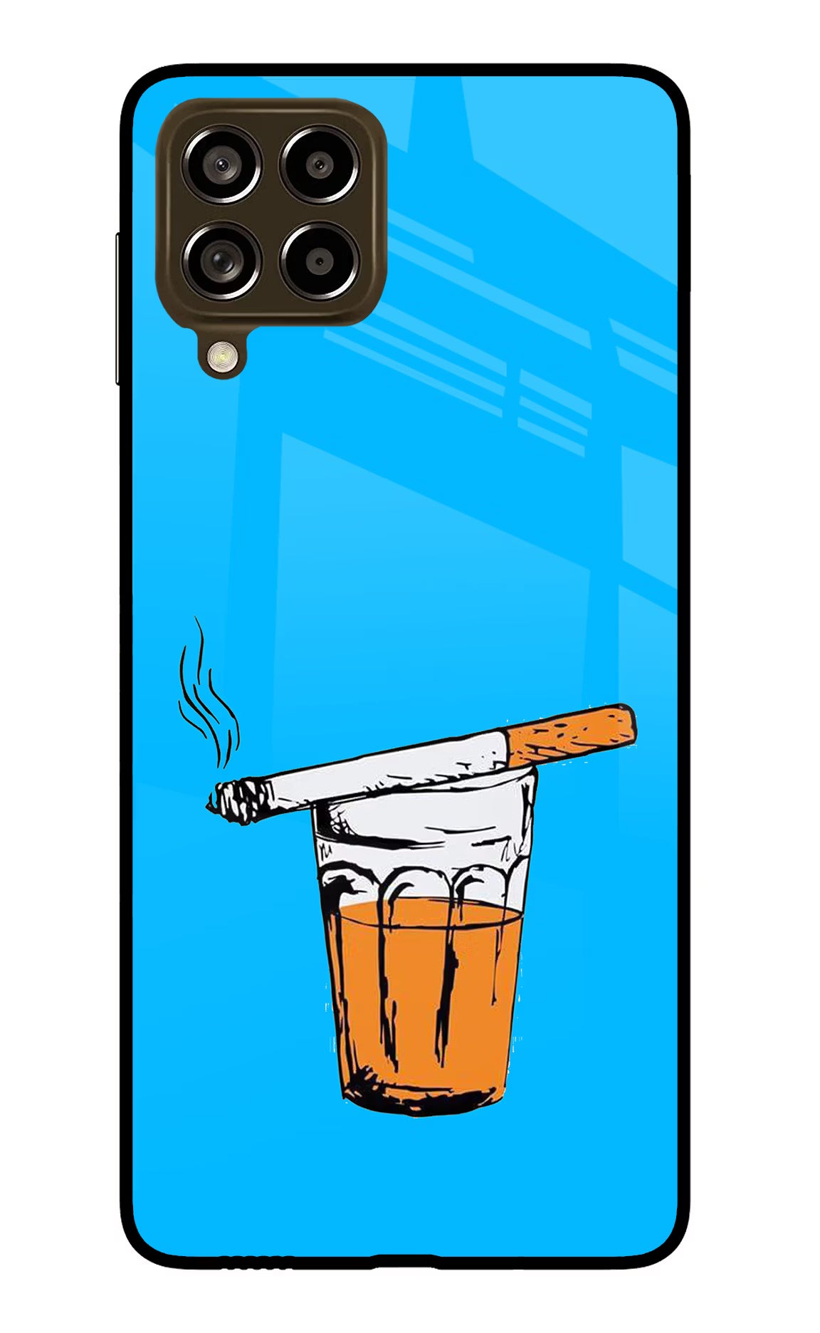 Chai Sutta Samsung M53 5G Glass Case Back Cover by Casekaro