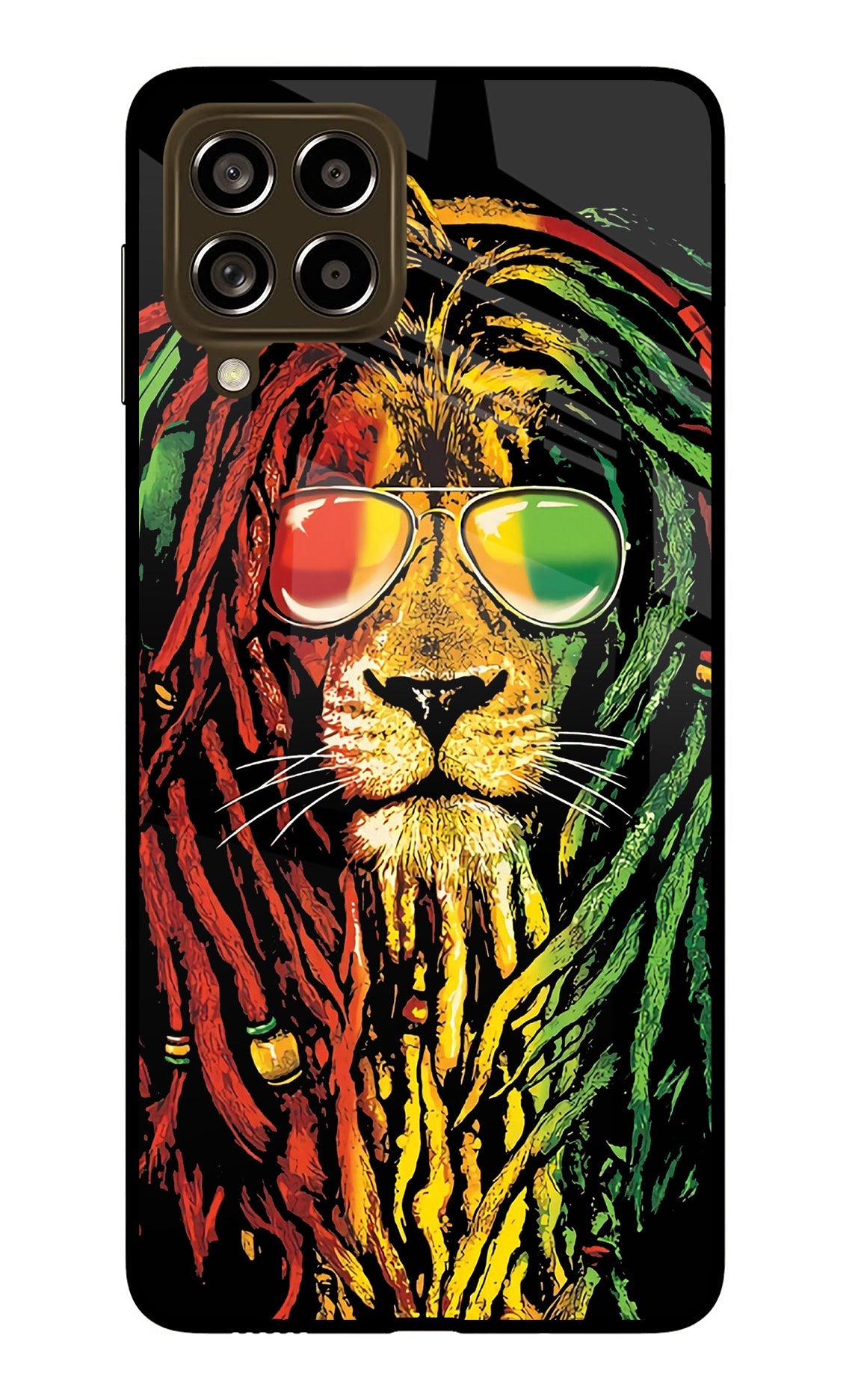 Rasta Lion Samsung M53 5G Glass Case