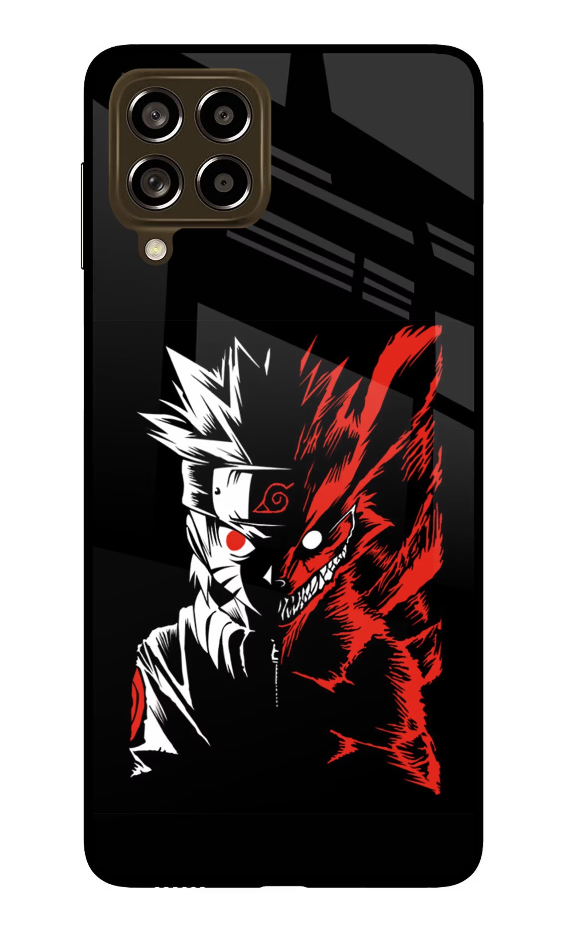 Naruto Two Face Samsung M53 5G Glass Case Back Cover by Casekaro
