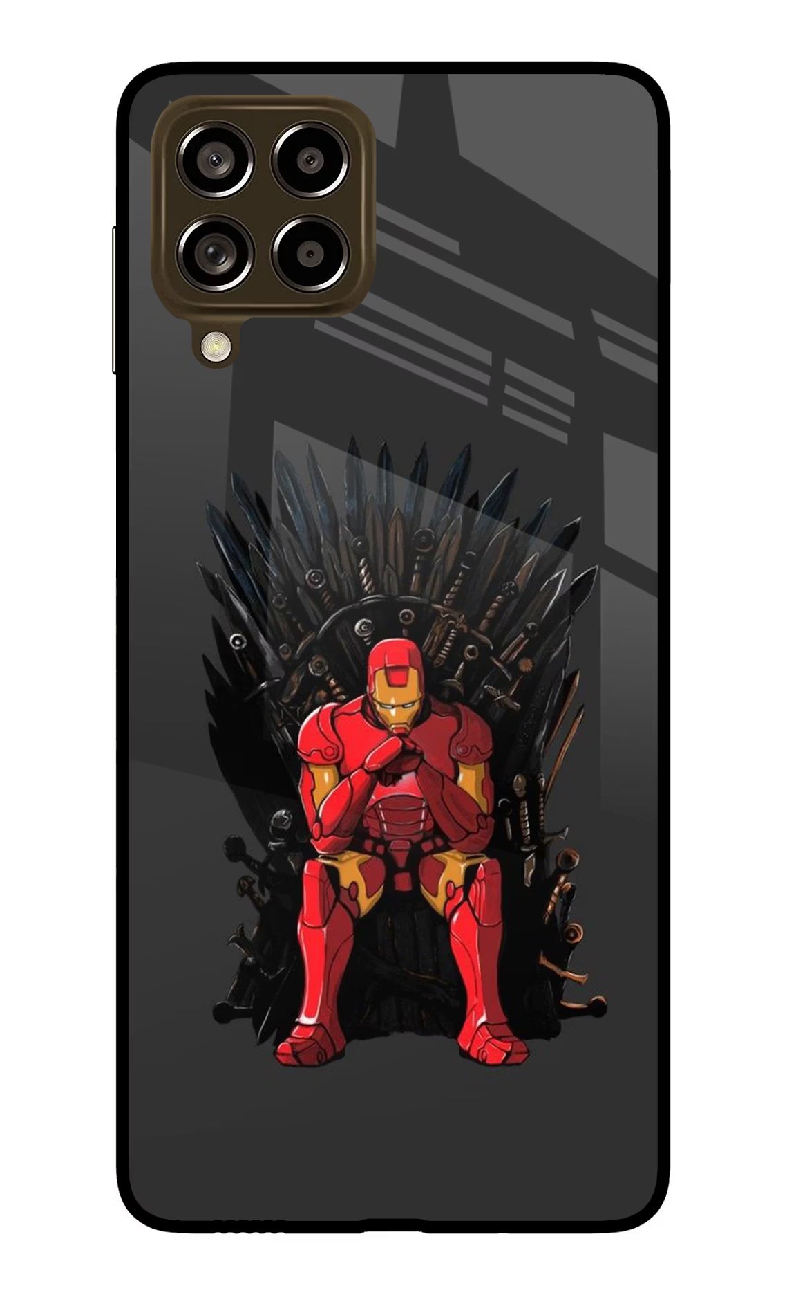 Ironman Throne Samsung M53 5G Glass Case Back Cover by Casekaro