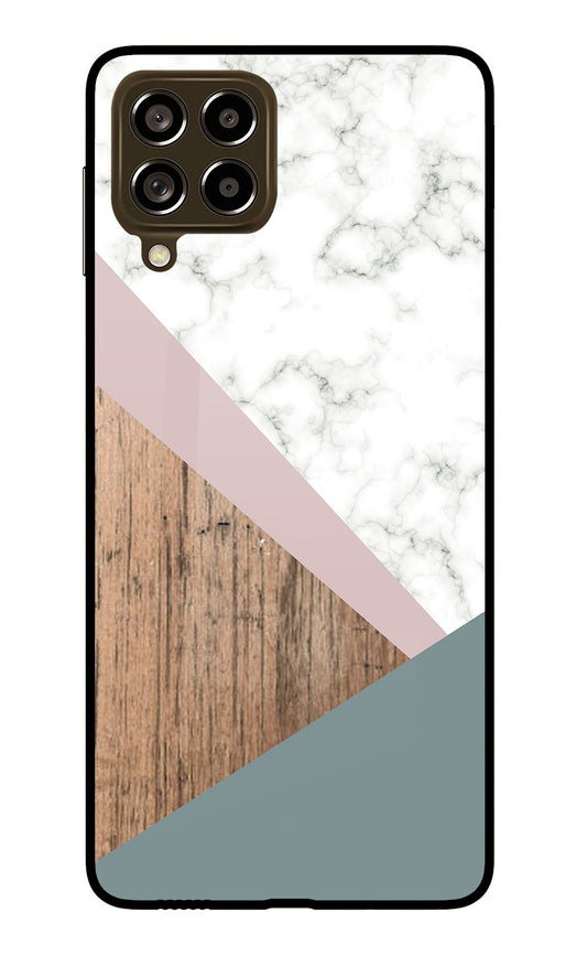 Marble wood Abstract Samsung M53 5G Glass Case