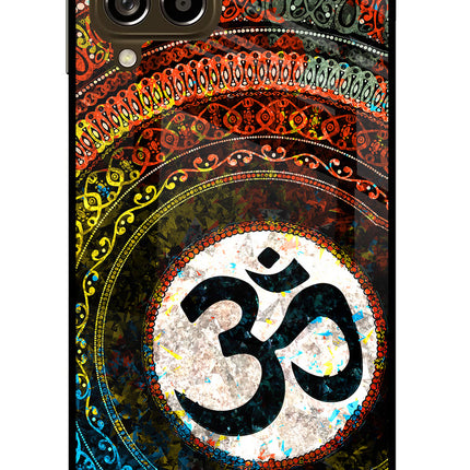 Om Cultural Samsung M53 5G Glass Case Back Cover by Casekaro