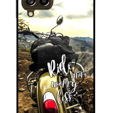 Ride More Worry Less Samsung M53 5G Glass Case