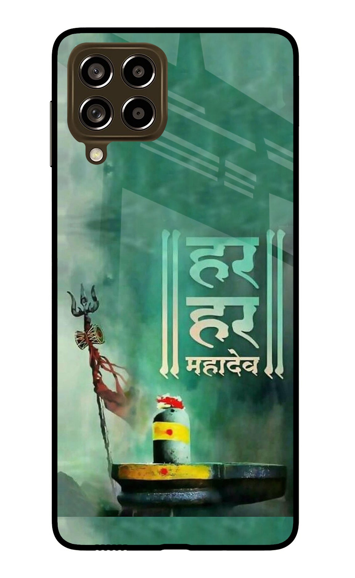 Har Har Mahadev Shivling Samsung M53 5G Glass Case