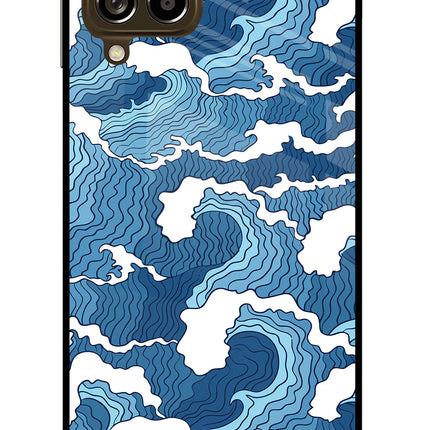Blue Waves Samsung M53 5G Glass Case