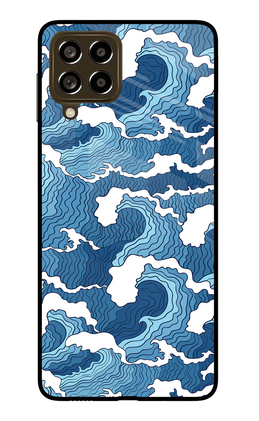 Blue Waves Samsung M53 5G Back Cover, Glass case