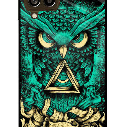 Green Owl Samsung M53 5G Glass Case