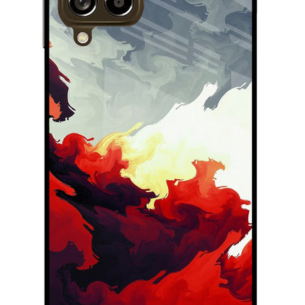 Fire Cloud Samsung M53 5G Glass Case
