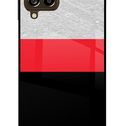 Tri Color Pattern Samsung M53 5G Glass Case