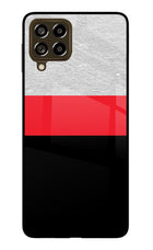 Tri Color Pattern Samsung M53 5G Glass Case