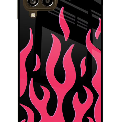 Fire Flames Samsung M53 5G Glass Case Back Cover by Casekaro