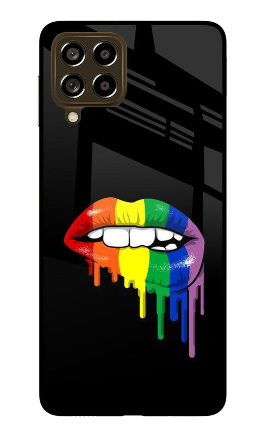 Lips Biting Samsung M53 5G Glass Case