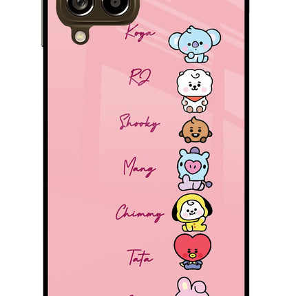 BTS names Samsung M53 5G Glass Case