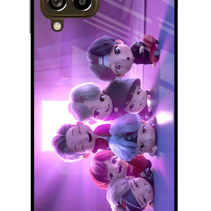BTS Chibi Samsung M53 5G Glass Case