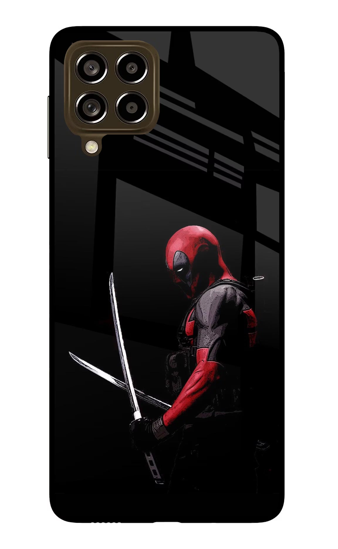 Deadpool Samsung M53 5G Glass Case Back Cover by Casekaro