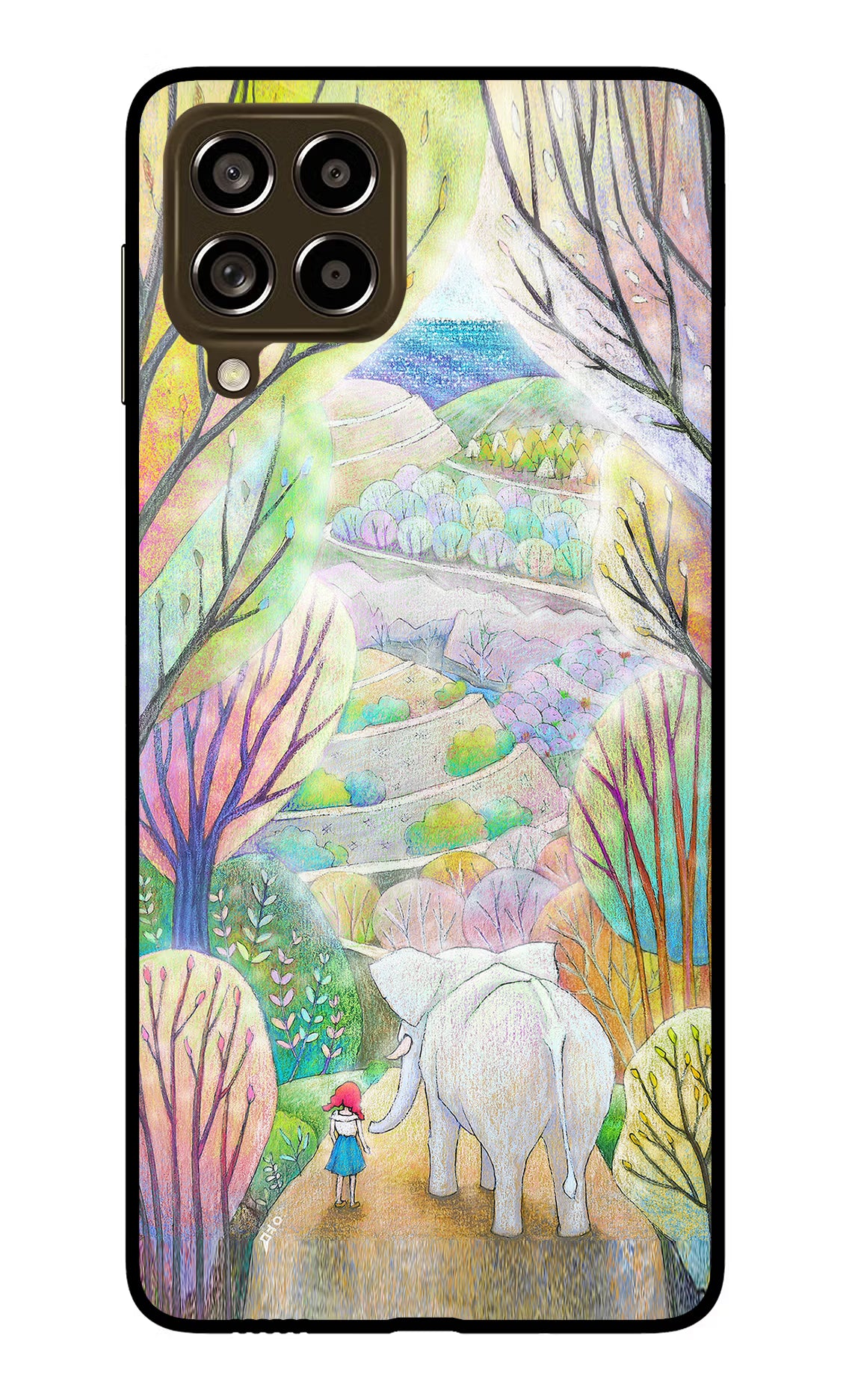 Nature Painting Samsung M53 5G Glass Case Back Cover by Casekaro