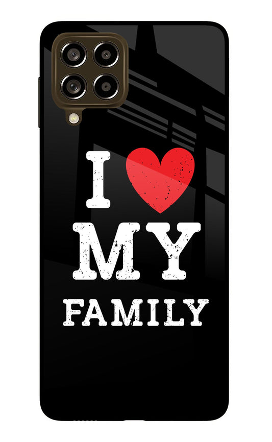 I Love My Family Samsung M53 5G Glass Case