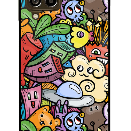 Veggie Doodle Samsung M53 5G Glass Case