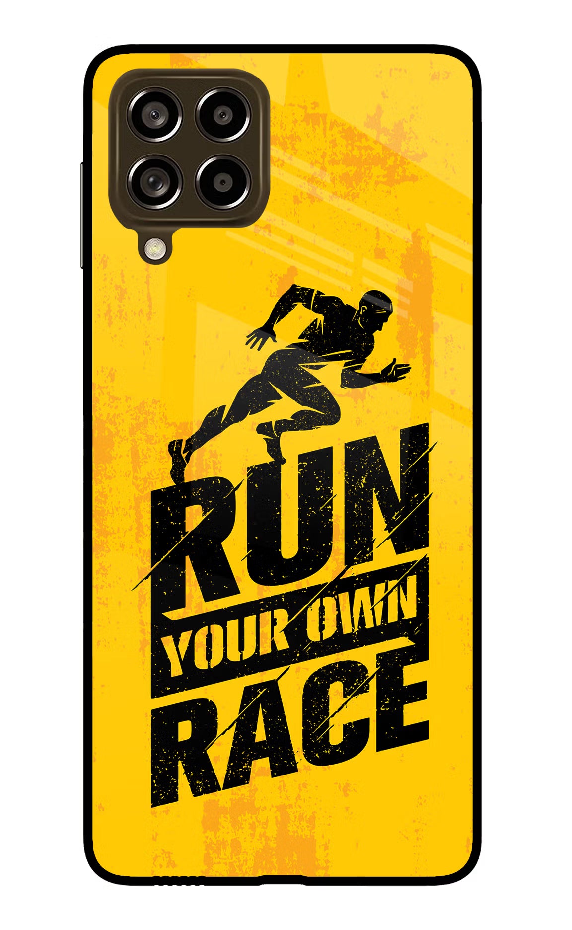 Run Your Own Race Samsung M53 5G Glass Case Back Cover by Casekaro