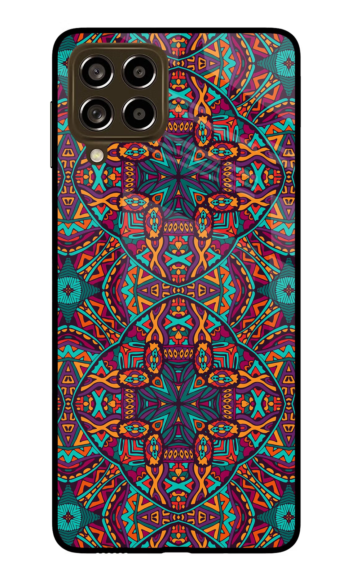 Colour Mandala Samsung M53 5G Glass Case Back Cover by Casekaro
