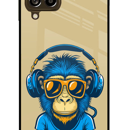 Monkey Headphone Samsung M53 5G Glass Case