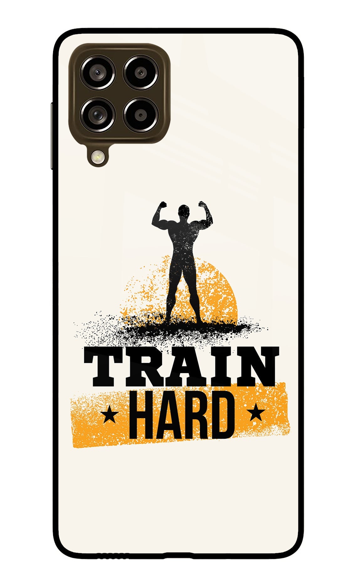 Train Hard Samsung M53 5G Glass Case