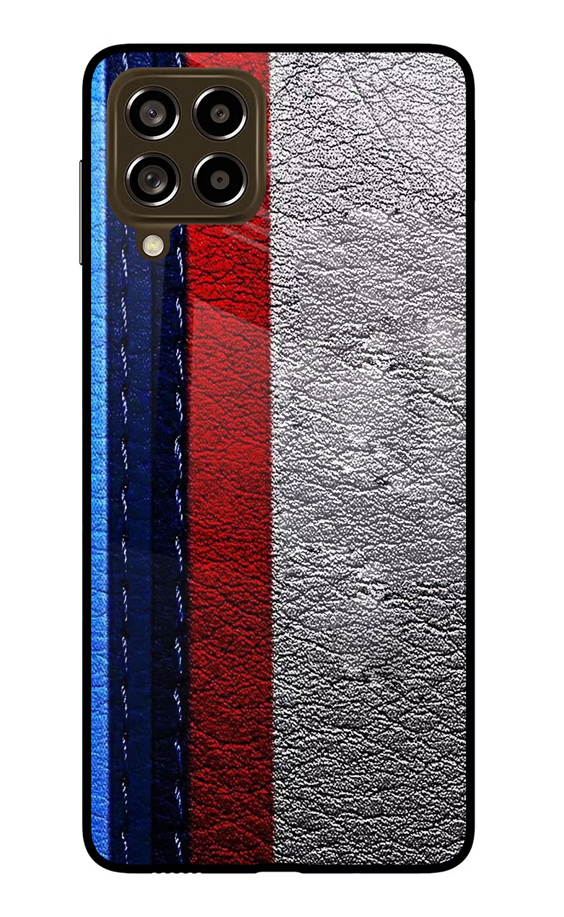 BMW Stripes Samsung M53 5G Glass Case Back Cover by Casekaro
