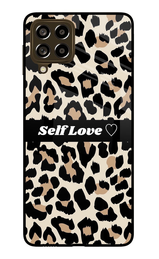 Leopard Print Self Love Samsung M53 5G Glass Case