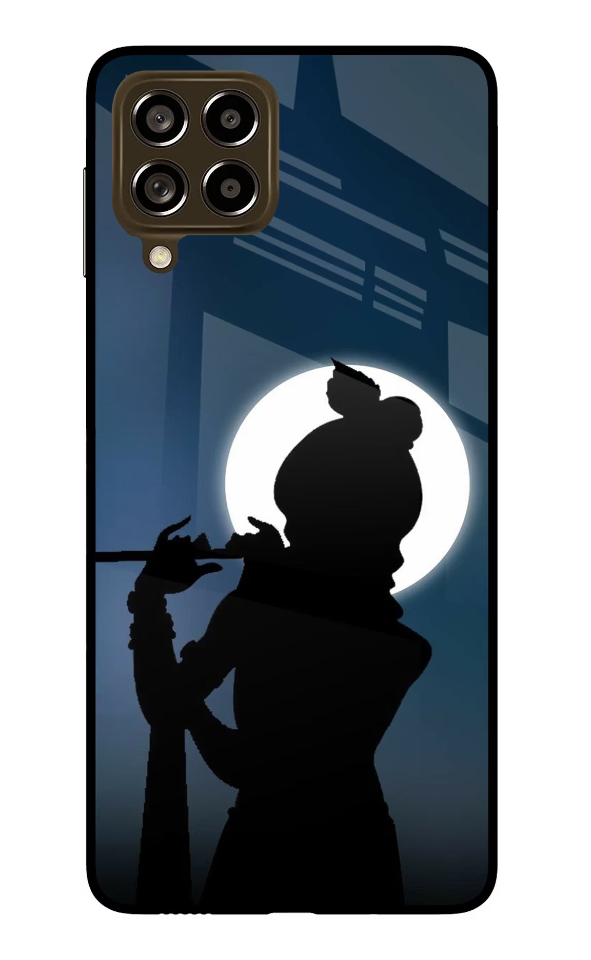 Shri Krishna Silhouette Samsung M53 5G Glass Case Back Cover by Casekaro