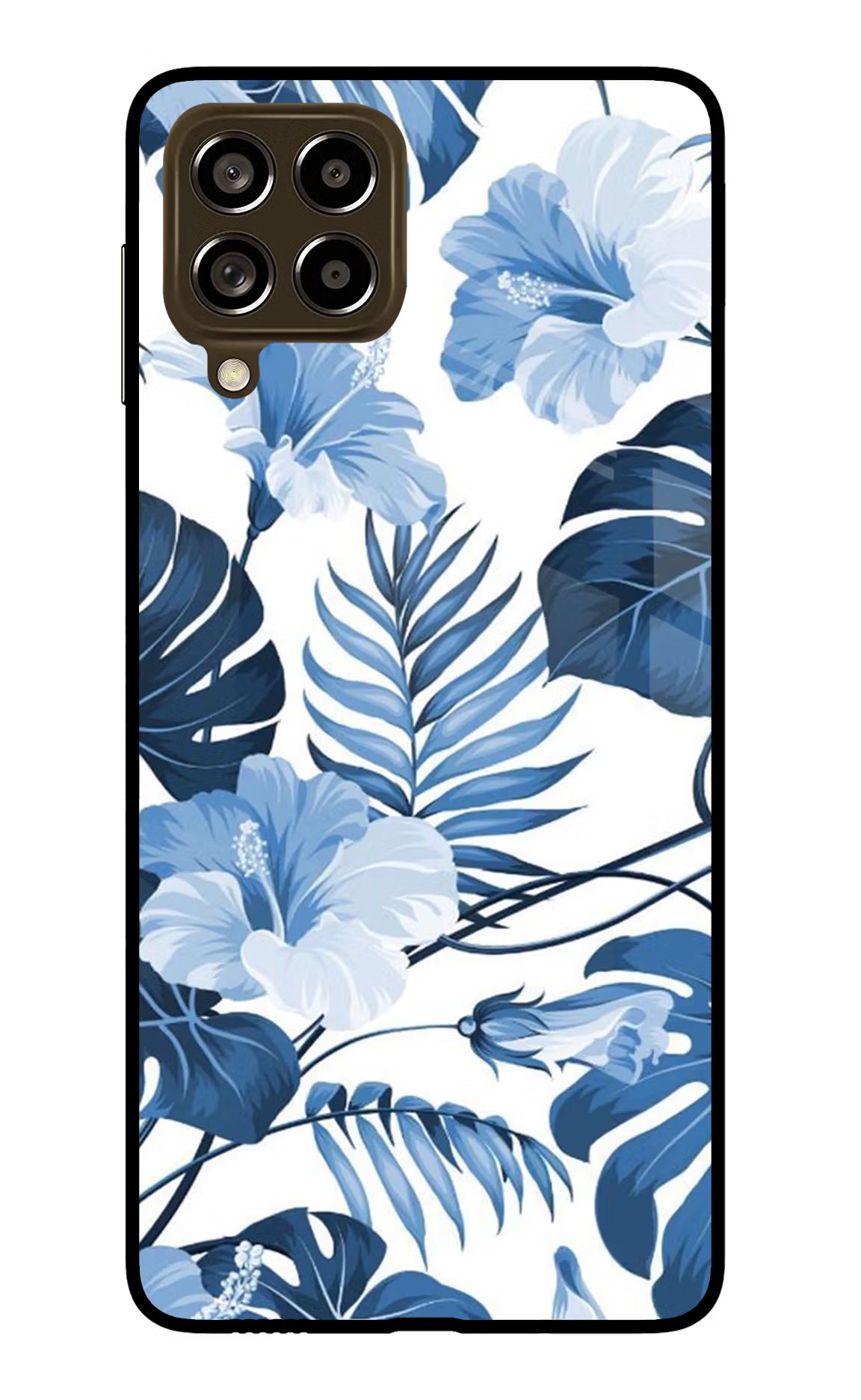 Fabric Art Samsung M53 5G Glass Case Back Cover by Casekaro