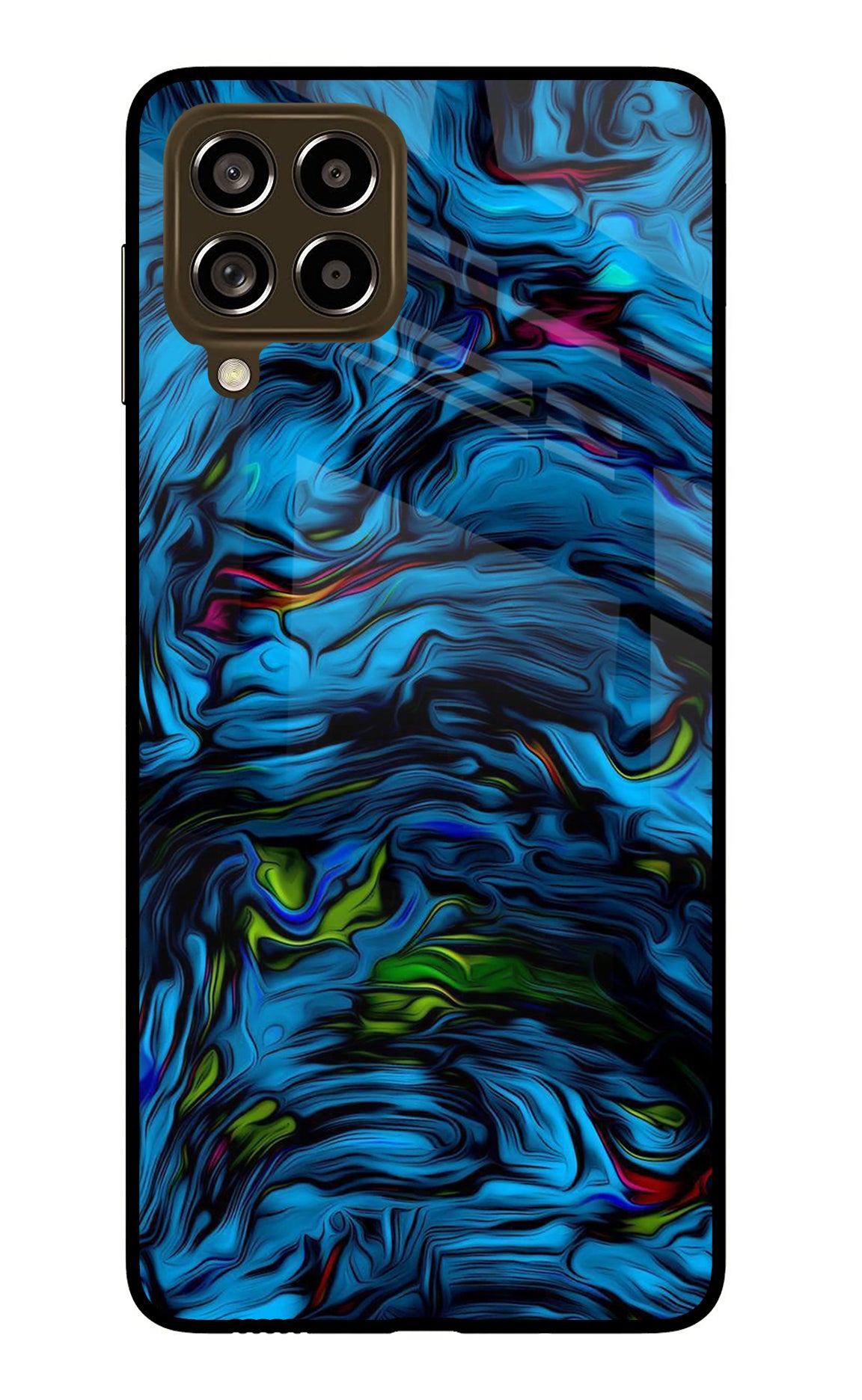 Dark Blue Abstract Samsung M53 5G Back Cover