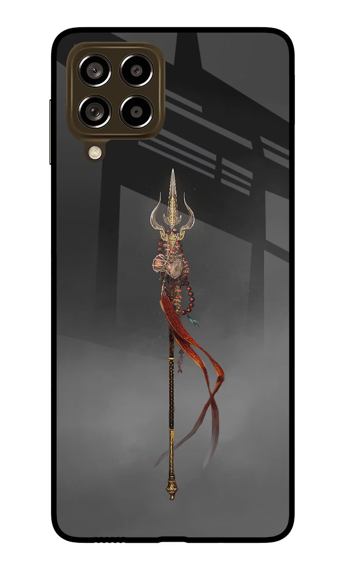 Shiv Trishul Samsung M53 5G Glass Case Back Cover by Casekaro