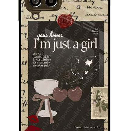 I am just a girl Samsung M53 5G Glass Case
